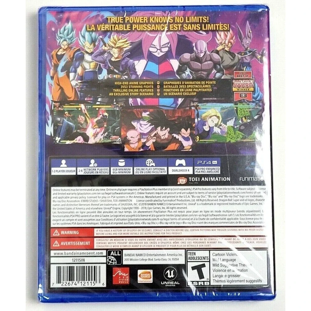 DRAGON BALL FIGHTERZ - PLAYSTATION 4 PS4‎ - NEW!